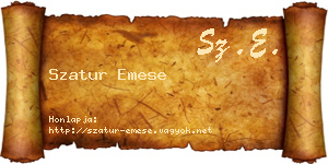 Szatur Emese névjegykártya